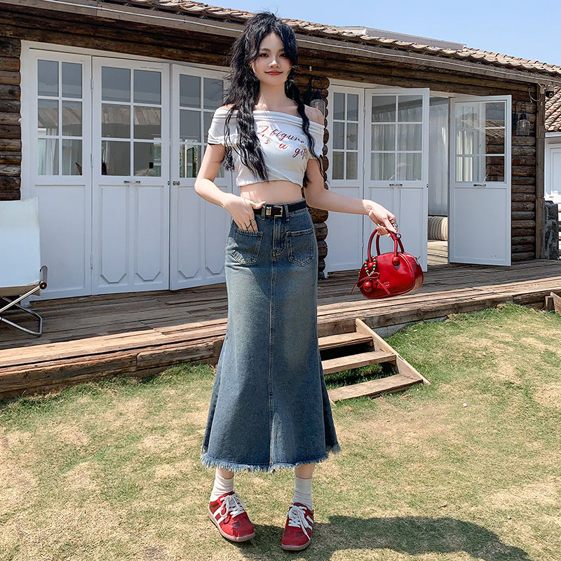 S1 マーメイドデニムスカート