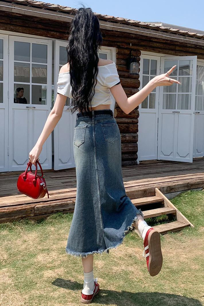 S1 マーメイドデニムスカート