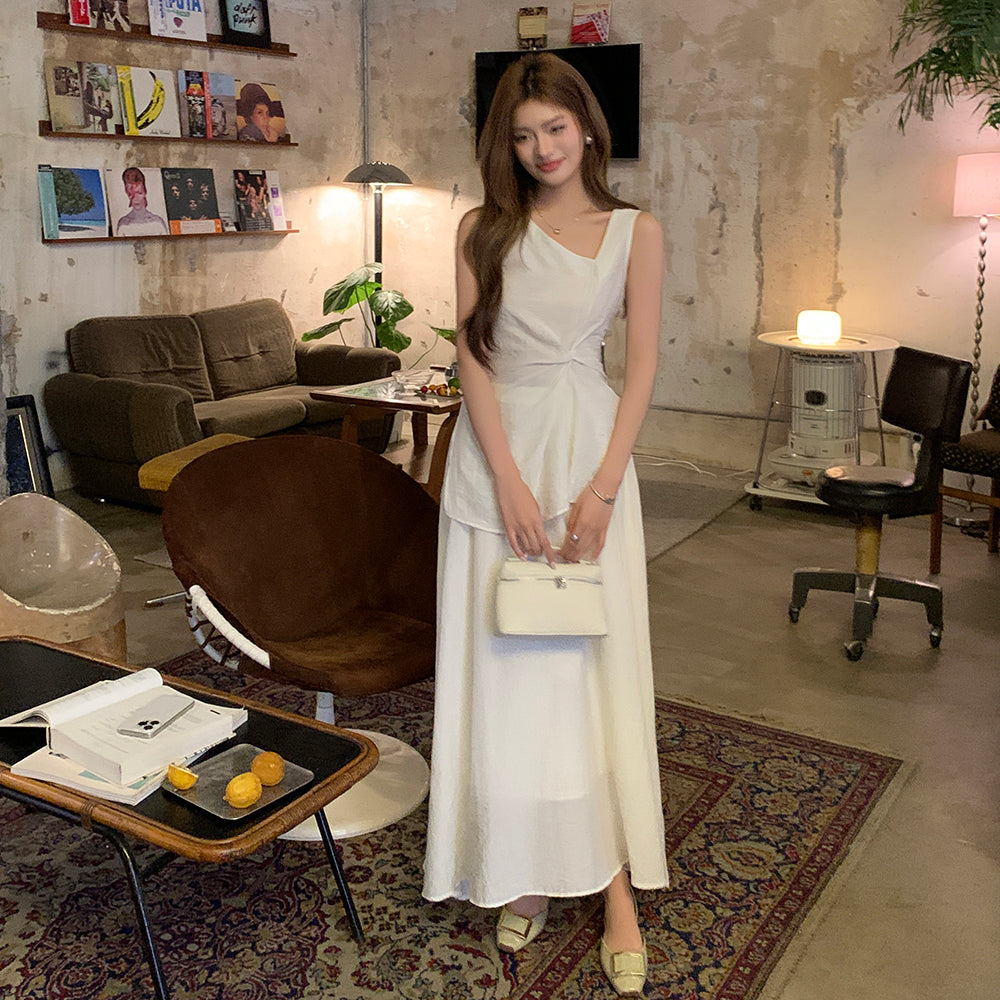 SU1 ルーズスリットトップAラインスカートツーピース