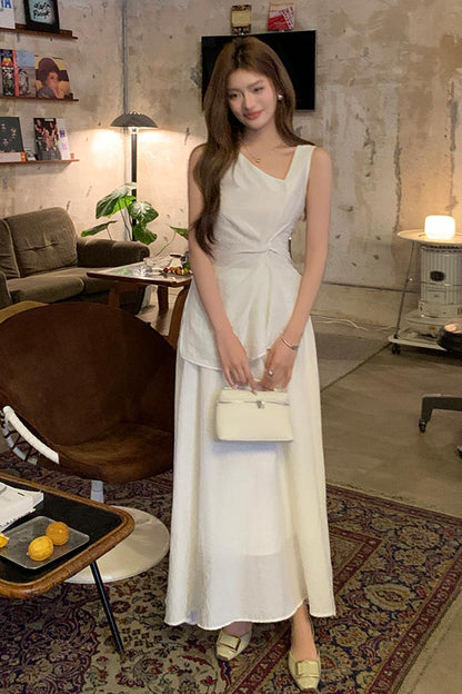 SU1 ルーズスリットトップAラインスカートツーピース