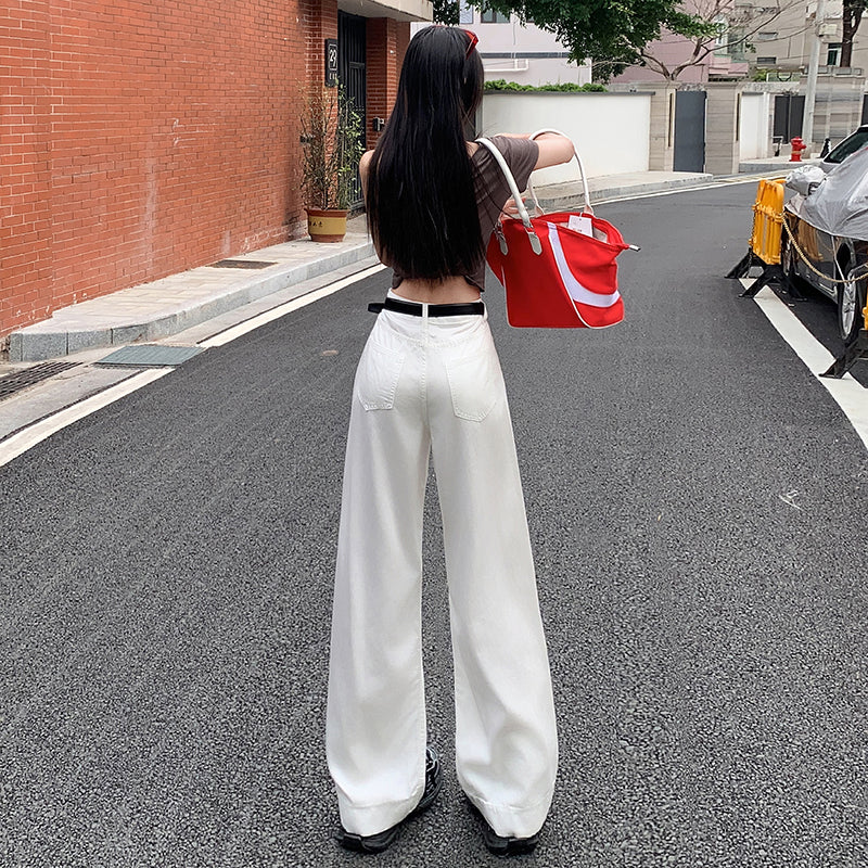 女性用ドレープフロアジーンズ