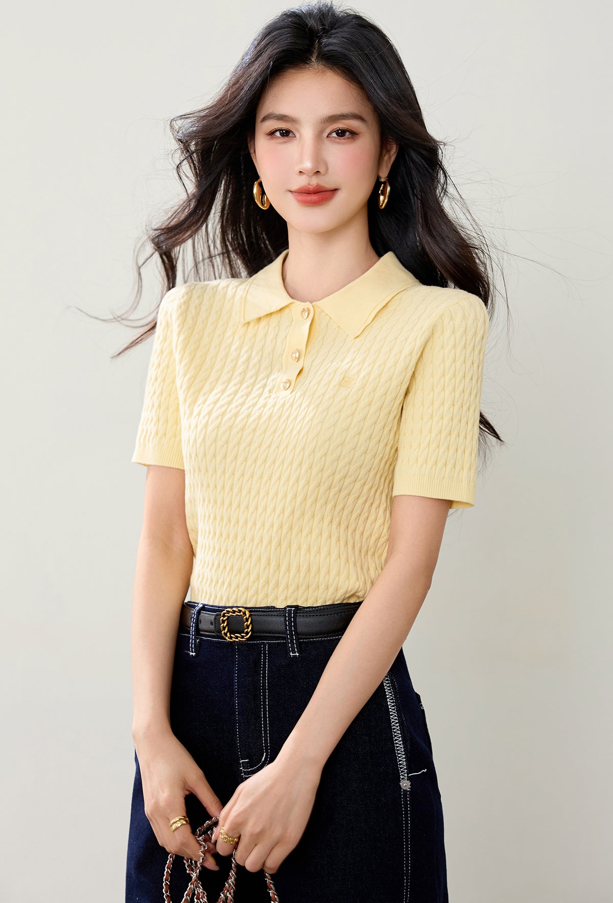 半袖レディースニットTシャツ