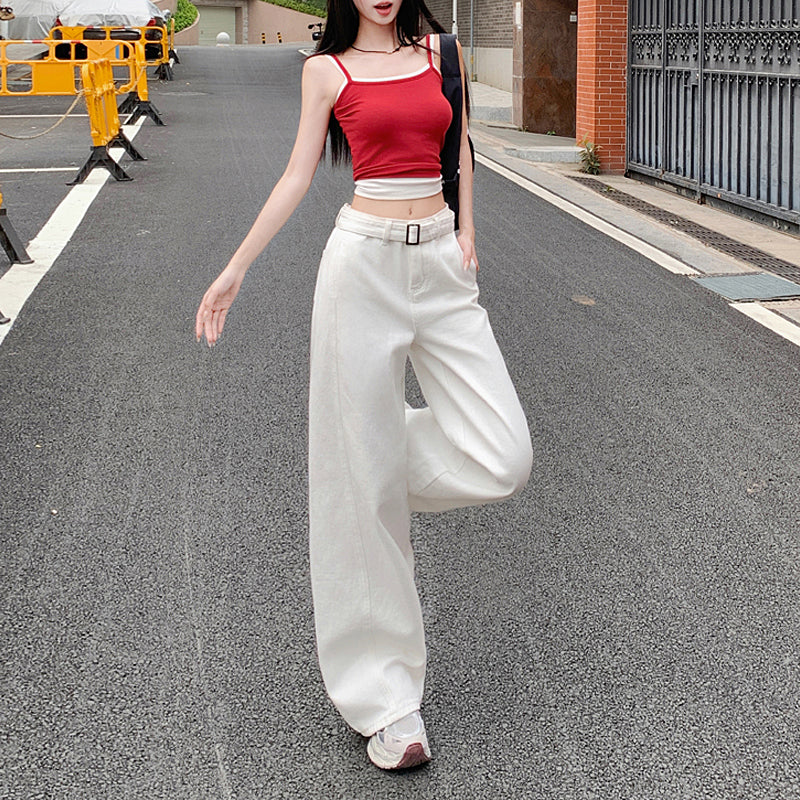 レディースワイドレッグパンツ