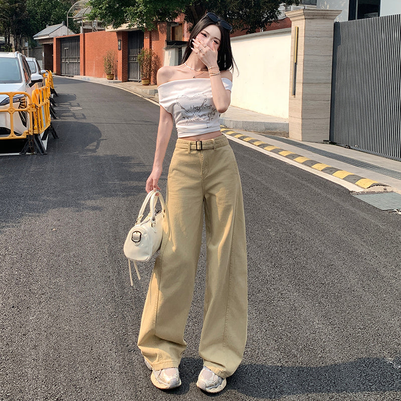 レディースワイドレッグパンツ