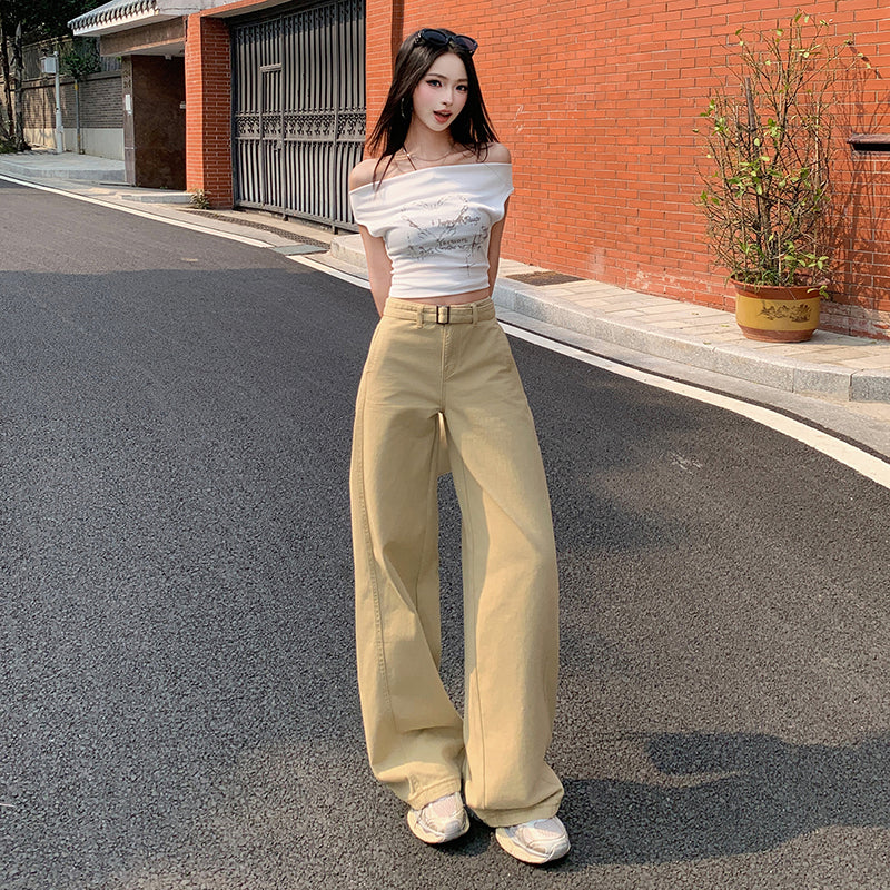 レディースワイドレッグパンツ