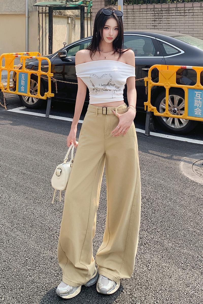 レディースワイドレッグパンツ