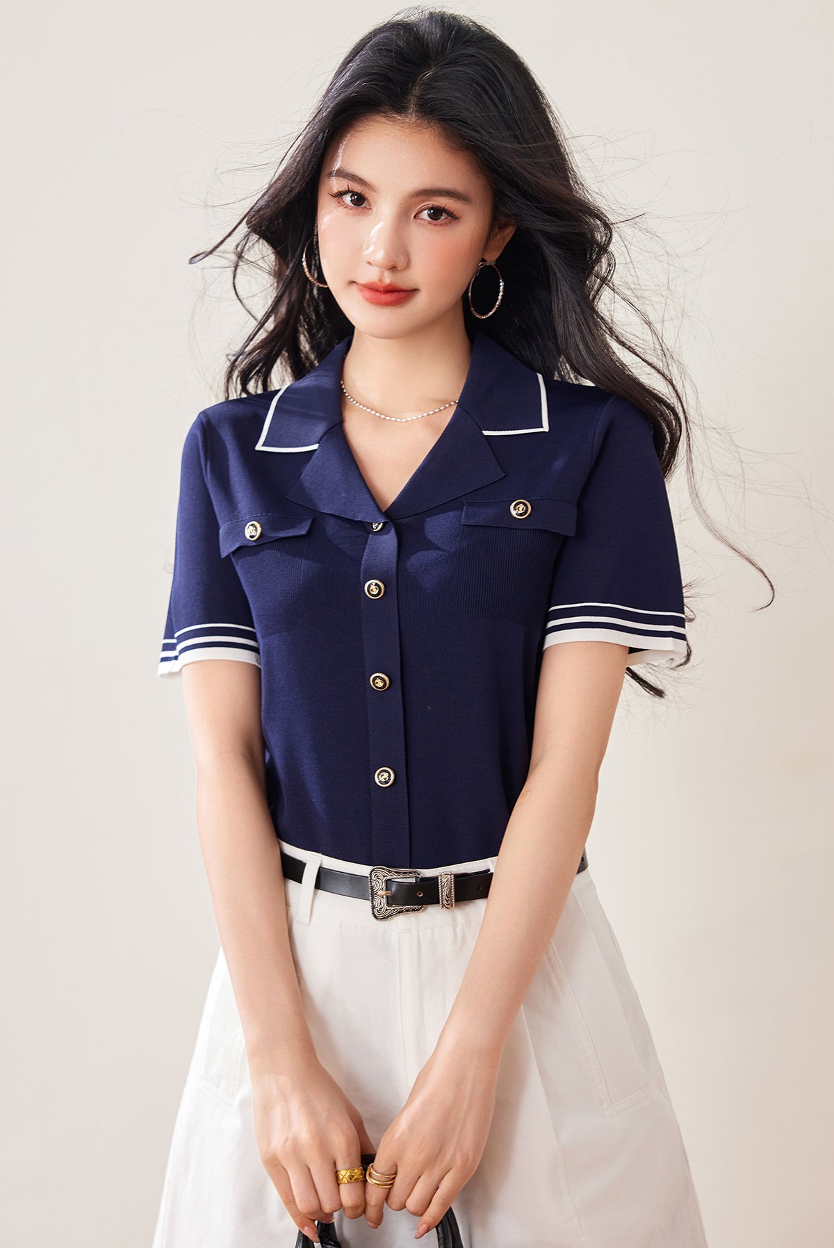 ヨットスリムフィット半袖シャツ