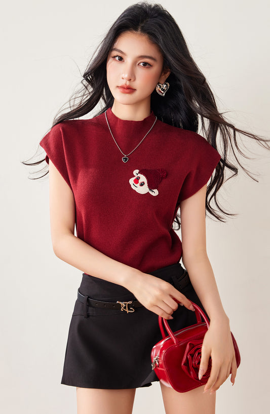 ハーフタートルネックスリムフィットセーター