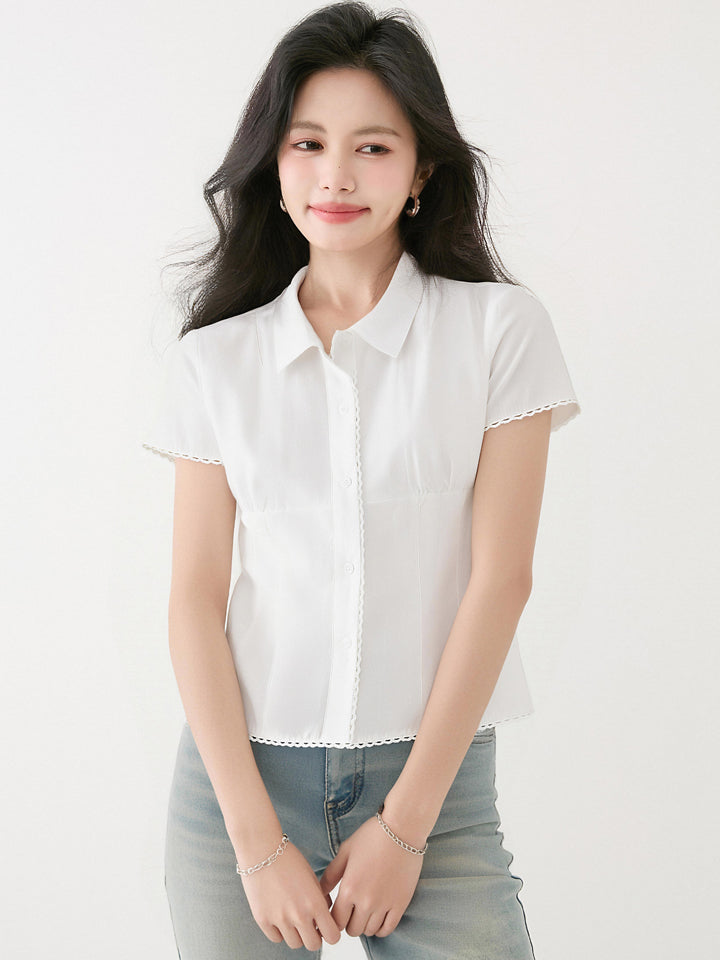 フィッシュボーンポロ半袖シャツ