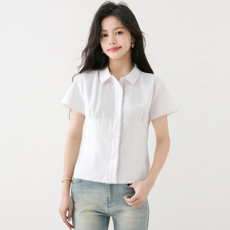 フィッシュボーンポロ半袖シャツ