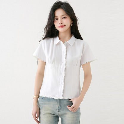 フィッシュボーンポロ半袖シャツ