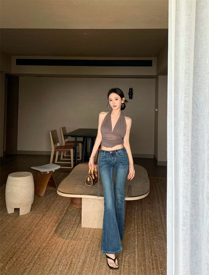 セクシーホットメッシュホルタートップ