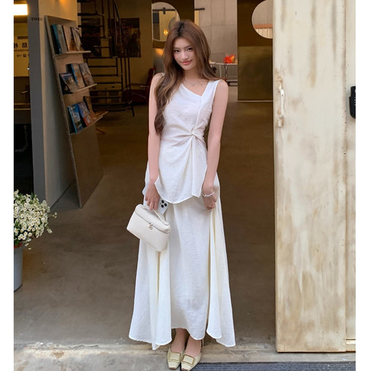 SU1 ルーズスリットトップAラインスカートツーピース