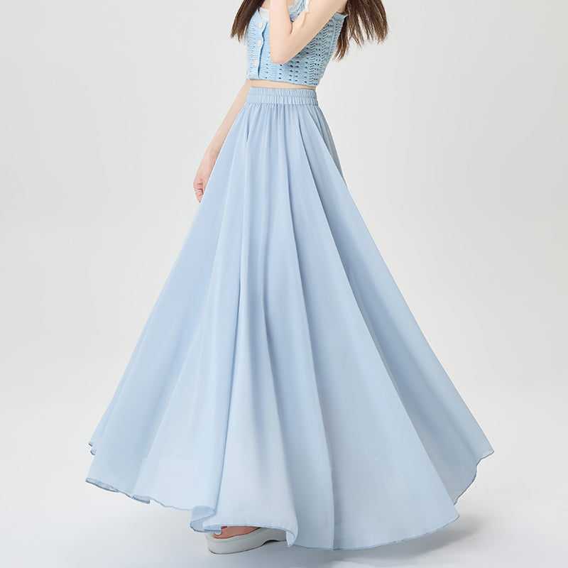 プリーツロングスカート