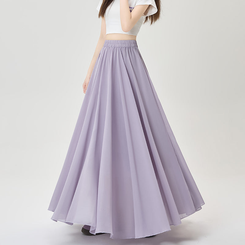 プリーツロングスカート