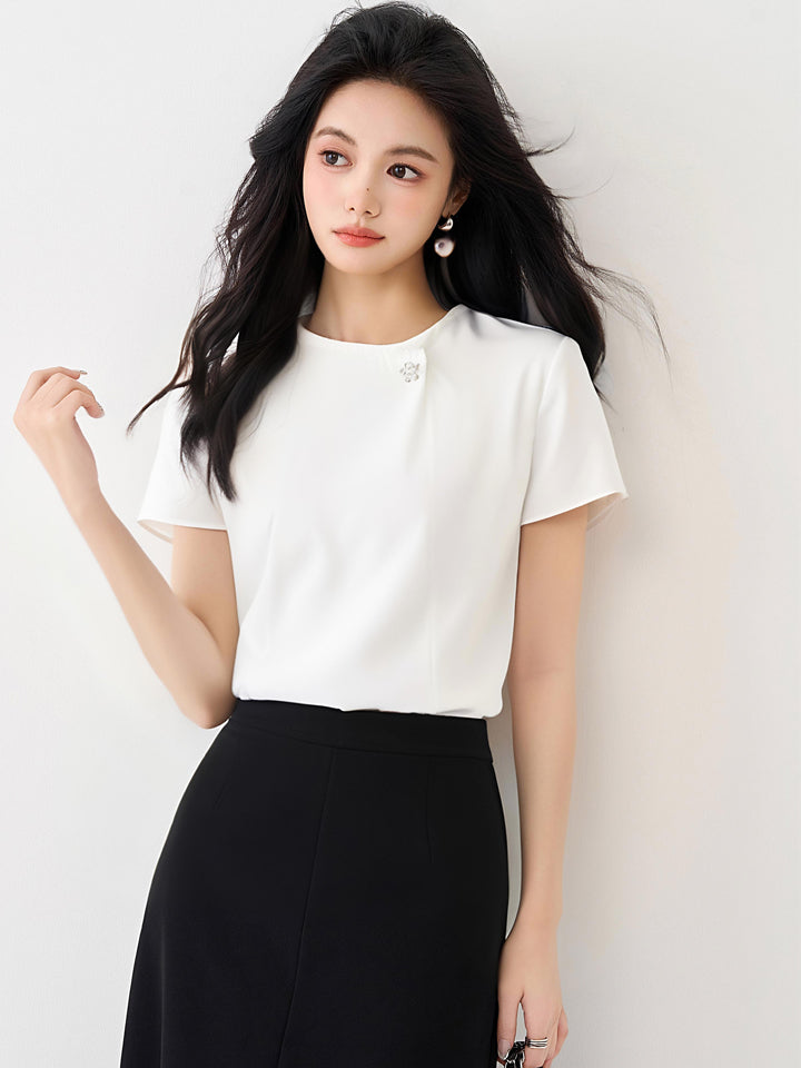 高級感のあるシフォントップ