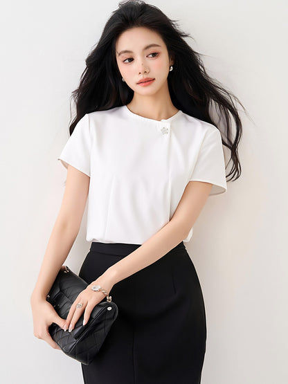 高級感のあるシフォントップ