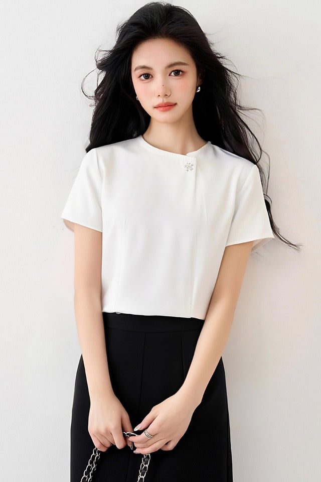 高級感のあるシフォントップ