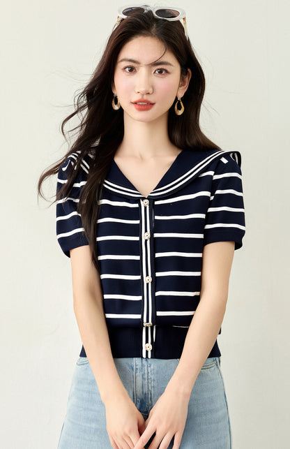 カーディガンショートトップ