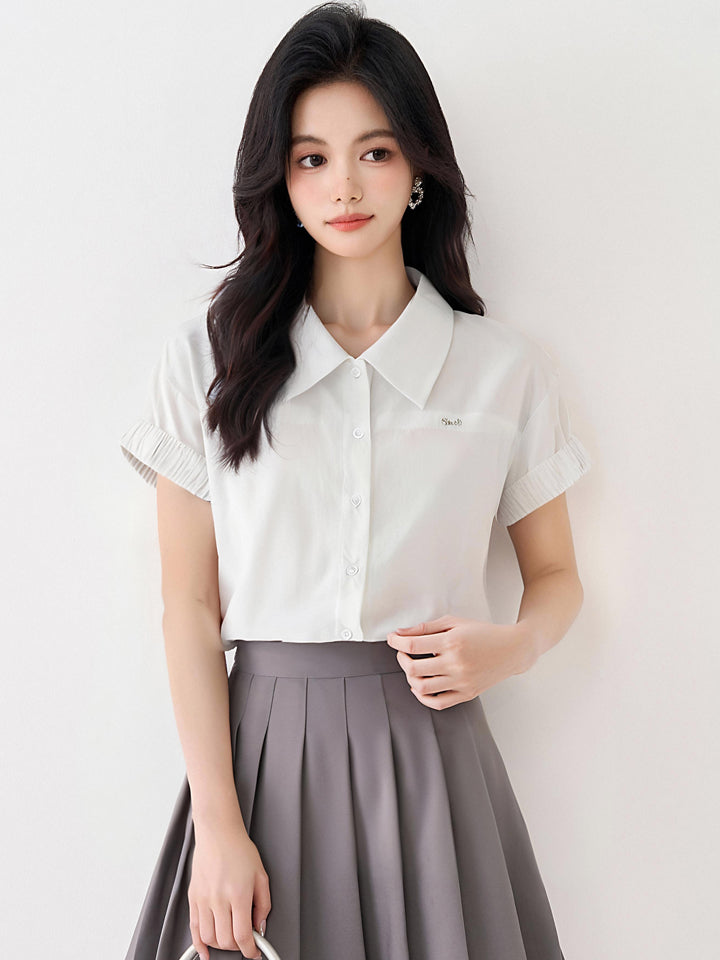 スモールフスリーブミニマリストシャツ