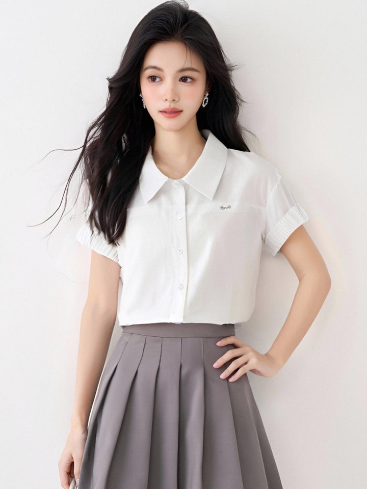 スモールフスリーブミニマリストシャツ