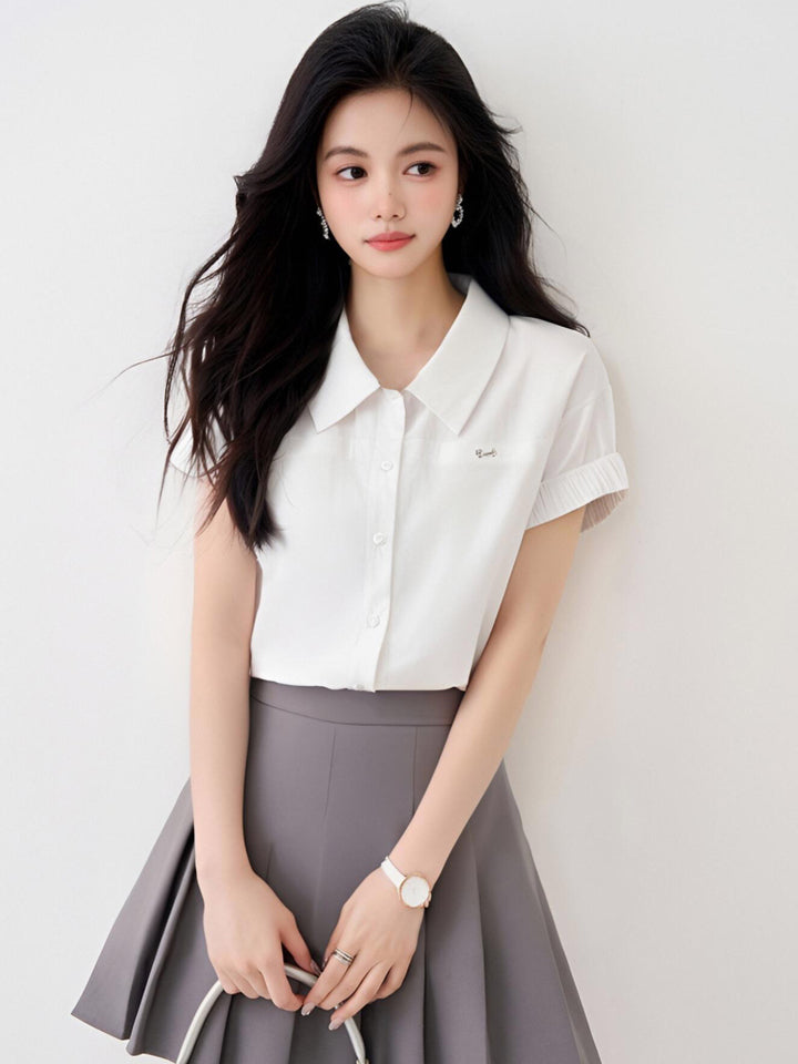 スモールフスリーブミニマリストシャツ