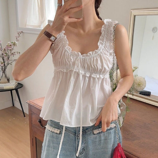 蝶結びニッチシックベストキャミソール