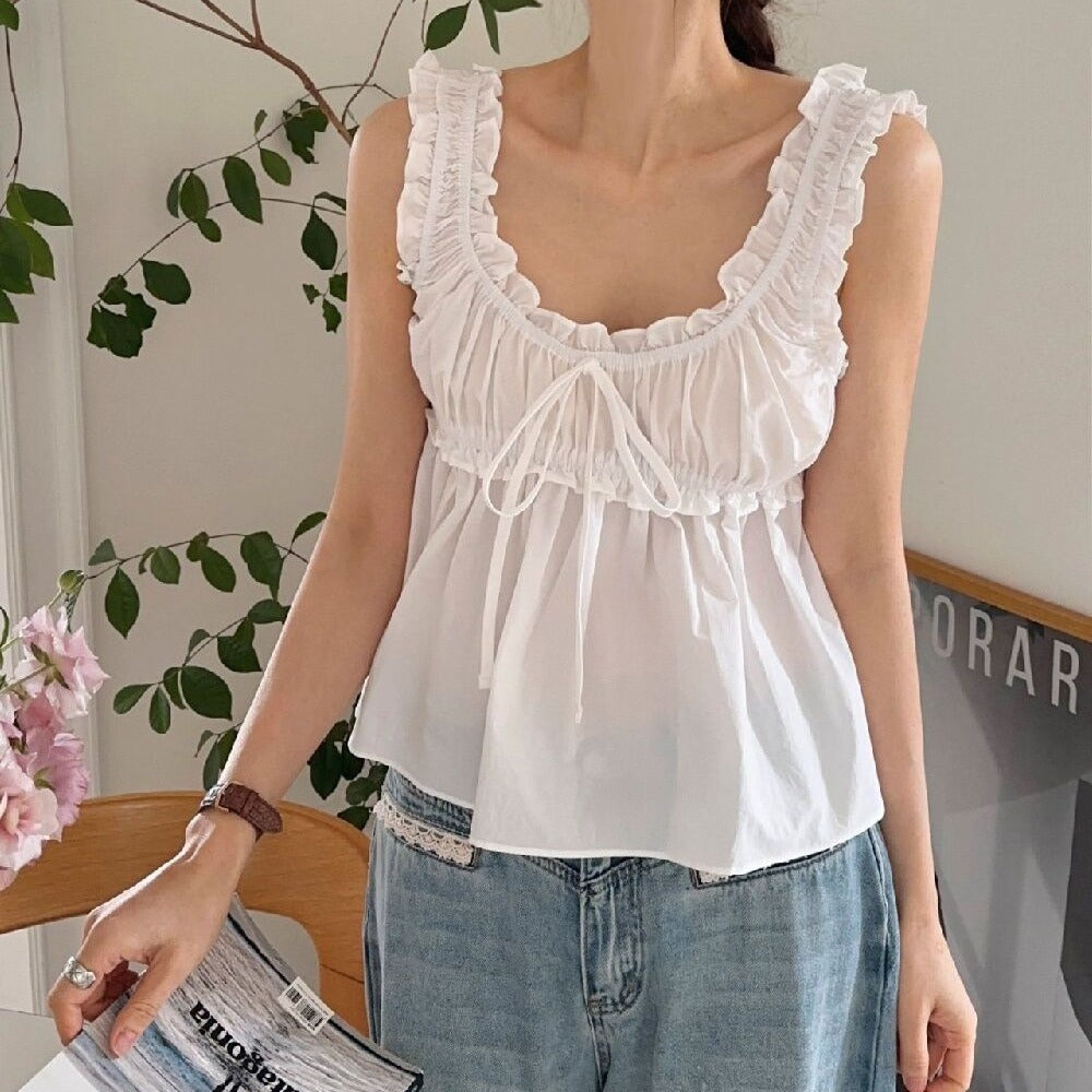 蝶結びニッチシックベストキャミソール