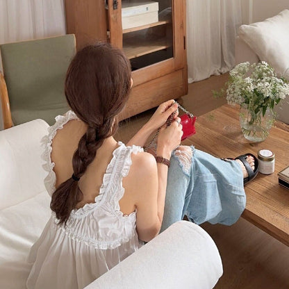 蝶結びニッチシックベストキャミソール