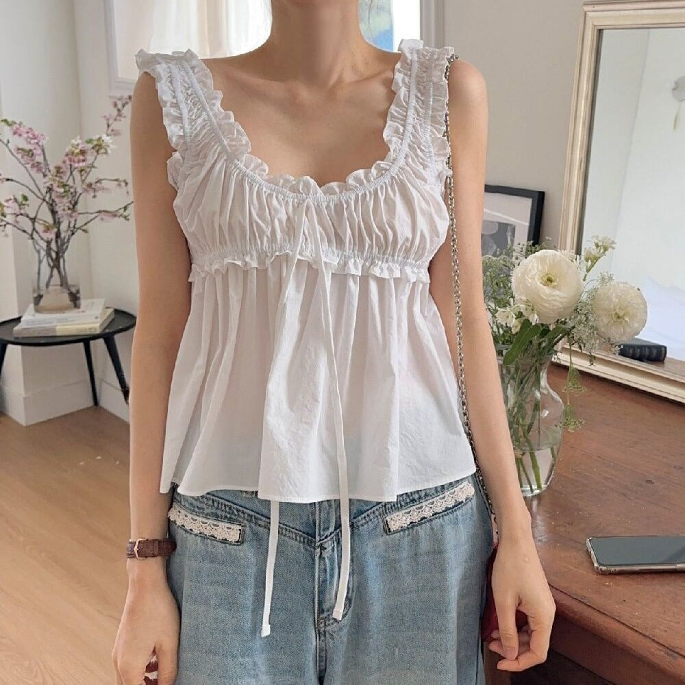 蝶結びニッチシックベストキャミソール