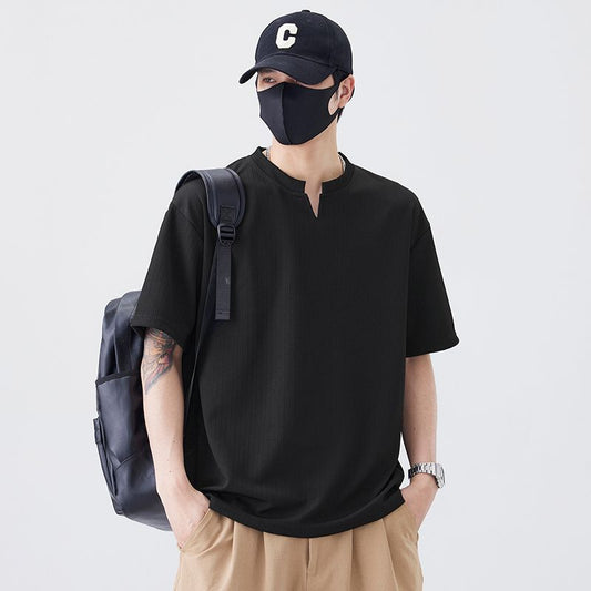 ラウンドネック半袖Tシャツ