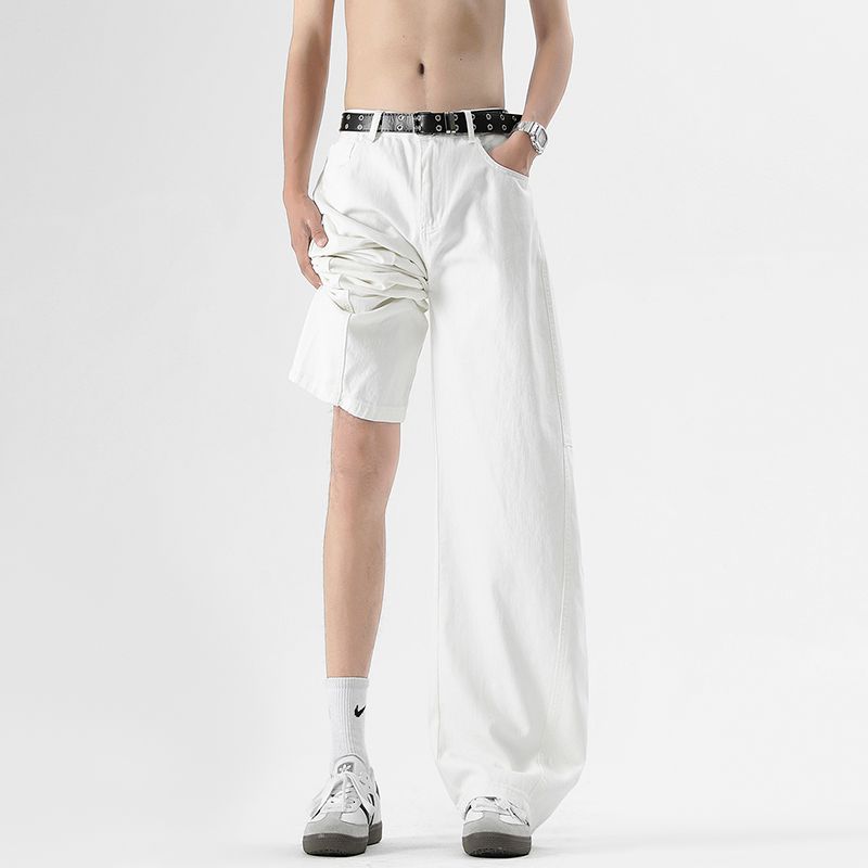 最新のルーズシザーデニムパンツ