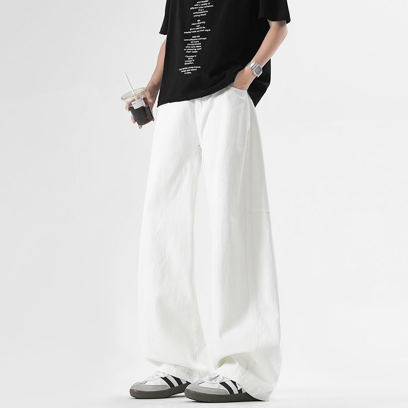 最新のルーズシザーデニムパンツ