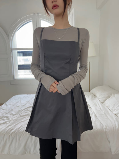 レトロホルターキャミソールドレス