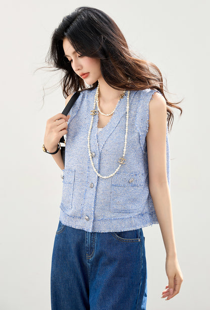 Vネックライトウェイトトップ