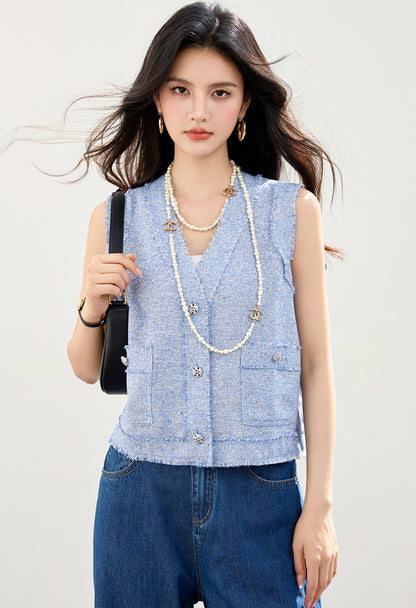 Vネックライトウェイトトップ