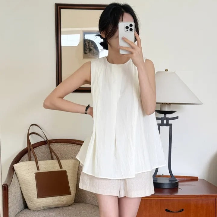 シフォンシャツベストトップ