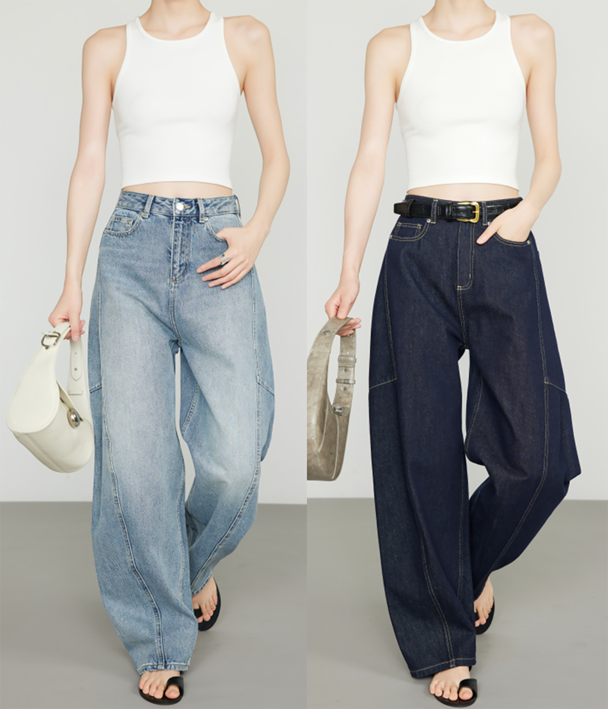 ワイドレッグバナナパンツ