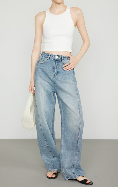 ワイドレッグバナナパンツ