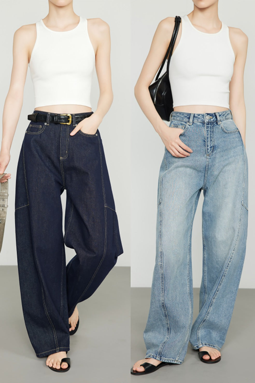 ワイドレッグバナナパンツ