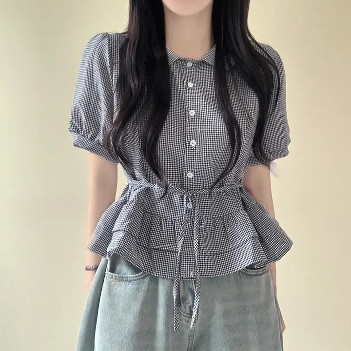 スウィートドールカラーシャツトップ