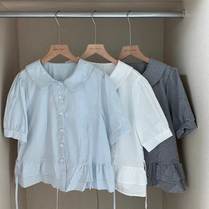 スウィートドールカラーシャツトップ