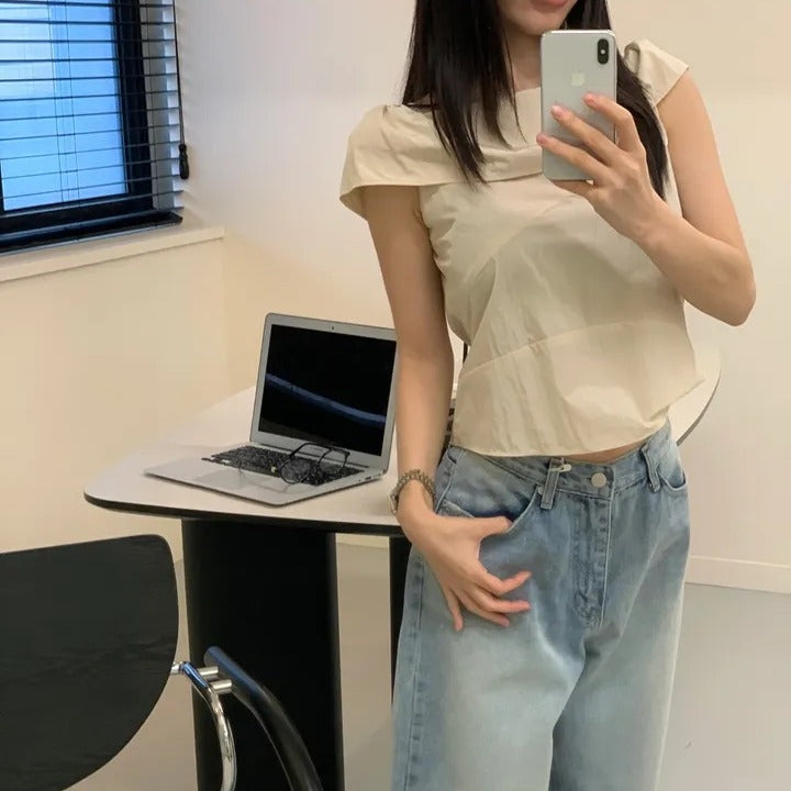 カジュアルオールマッチシャツトップ