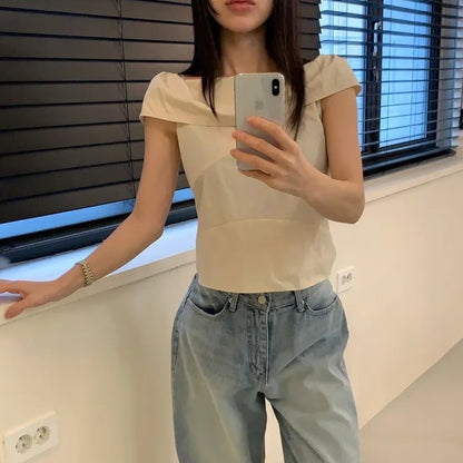 カジュアルオールマッチシャツトップ