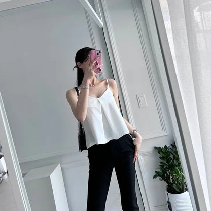 Vネックカジュアルバケーションキャミソール