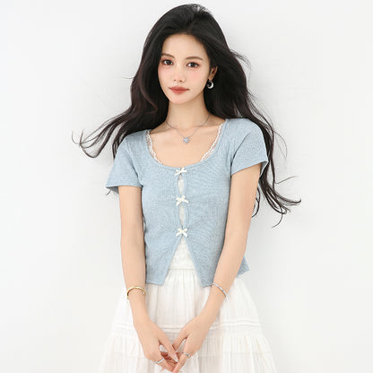 フェイクツーピース半袖Tシャツ