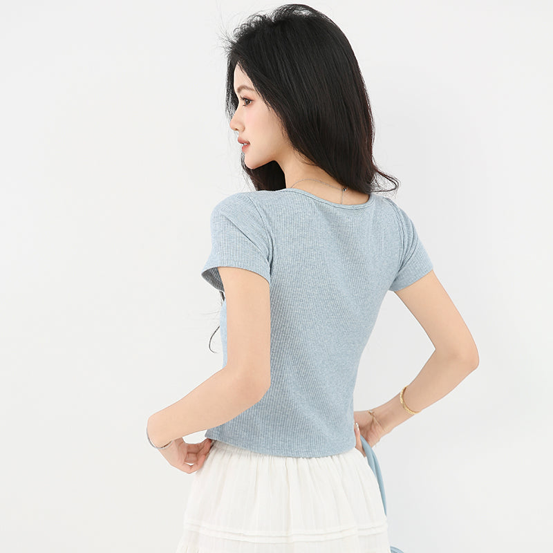 フェイクツーピース半袖Tシャツ