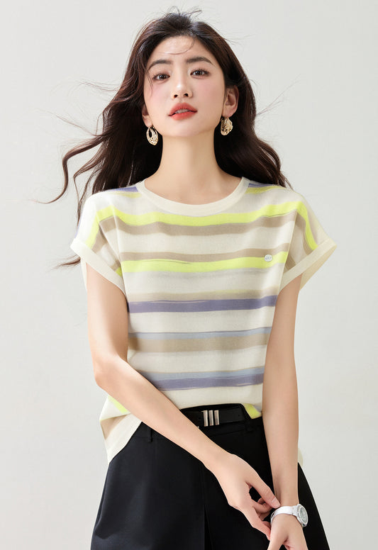 シックな韓国サマーTシャツ