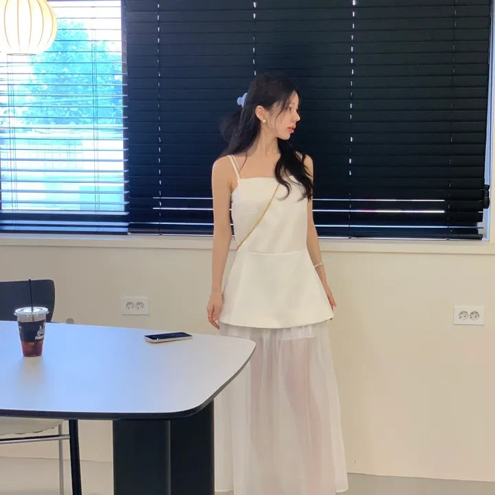 高級キャミソール+シフォンスカート