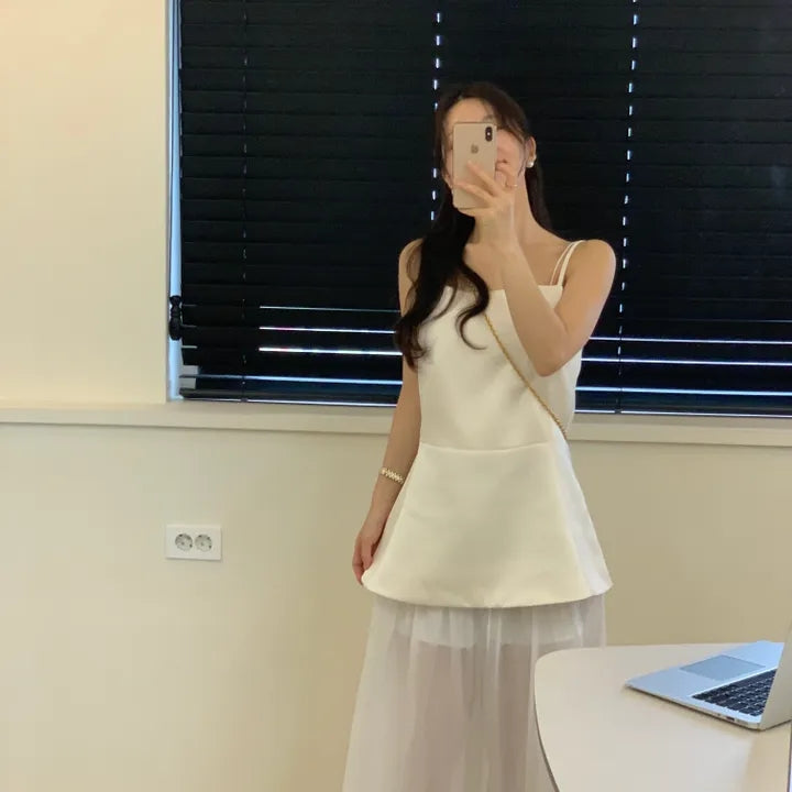 高級キャミソール+シフォンスカート